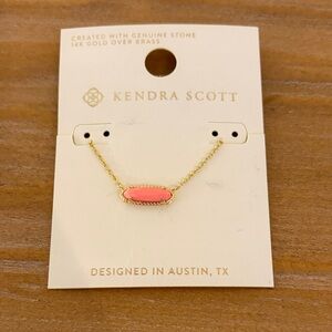 Kendra Scott Gold Necklace with Coral Accent